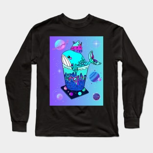 Galaxy Frappe Whale (purple/blue) Long Sleeve T-Shirt